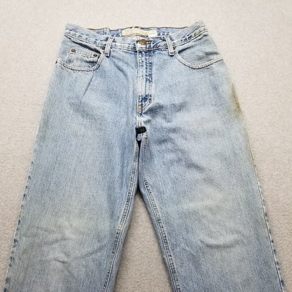 Vintage Abercrombie Fitch Jeans Mens 30x30 Blue Denim Tapered Cotton Zip FlyVint - Picture 4 of 11